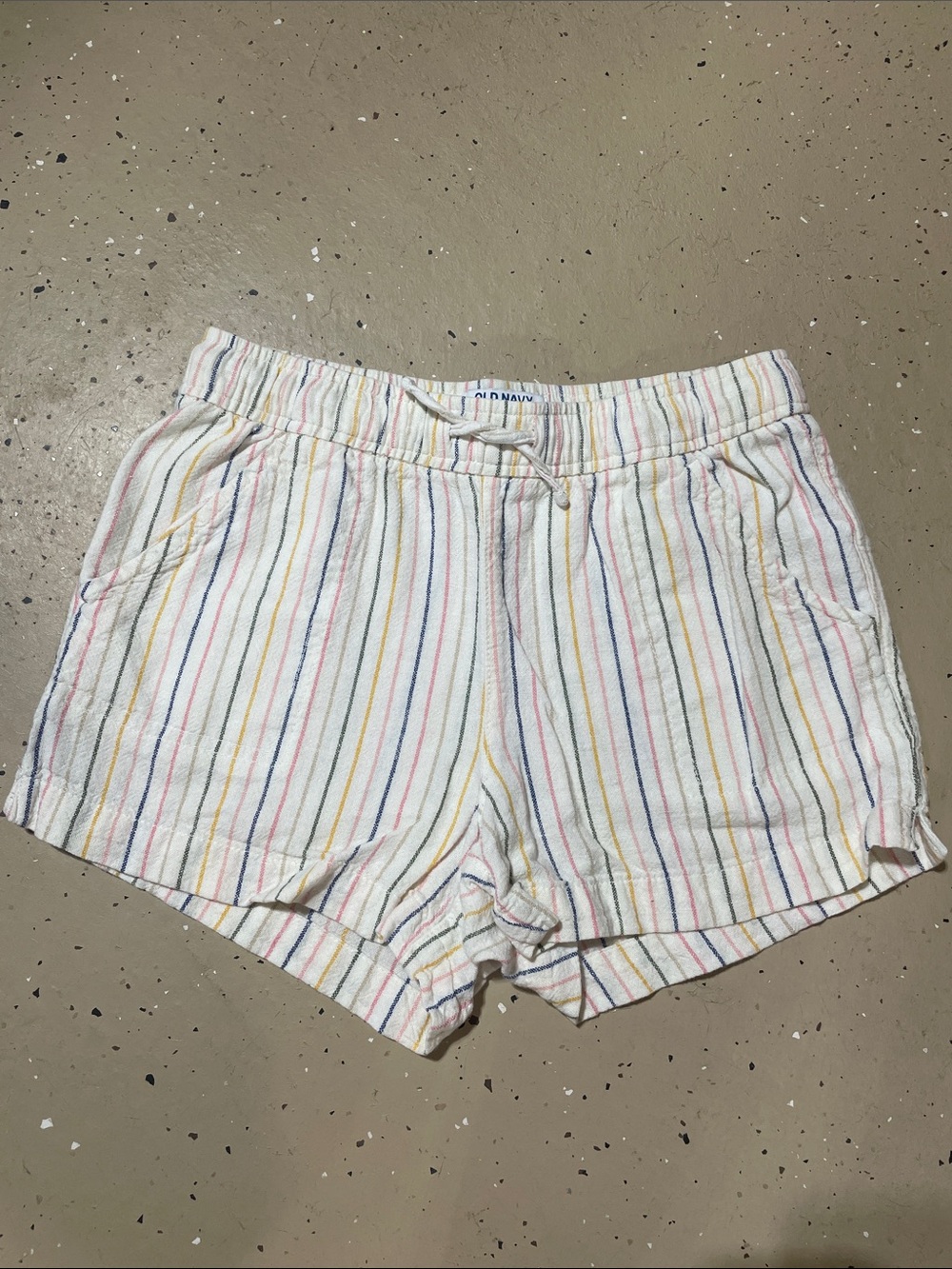 Girls Old Navy Striped Linen Blend Shorts